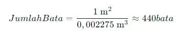 Menghitung Kebutuhan Bata per Meter Persegi